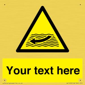 Custom Warning strong river flows